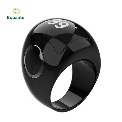QB702 22mm in Lega di Zinco Digital Smart Ring Tasbeeh Tasbih Ring Azan  Quran Anello Counter Azan Zikr Ring - Nero