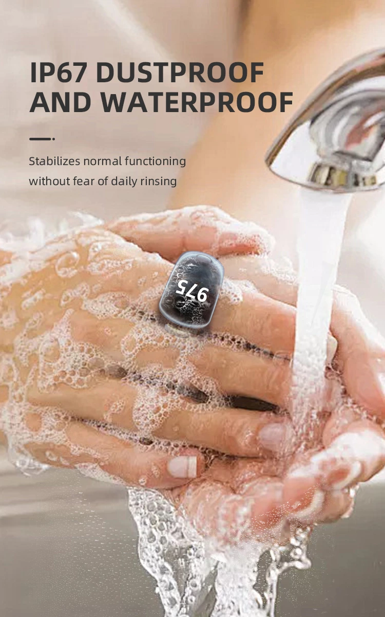 SQ976 Fit Tasbeeh Ring The Ultimate Zikr Companion with Wireless Charging & Adjustable Sizes