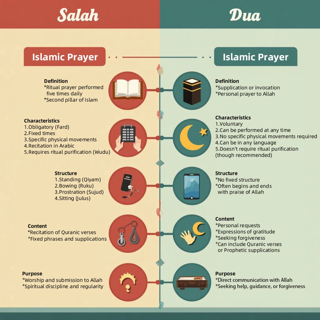 Salah vs. Dua Understanding Different Types of Islamic Prayer