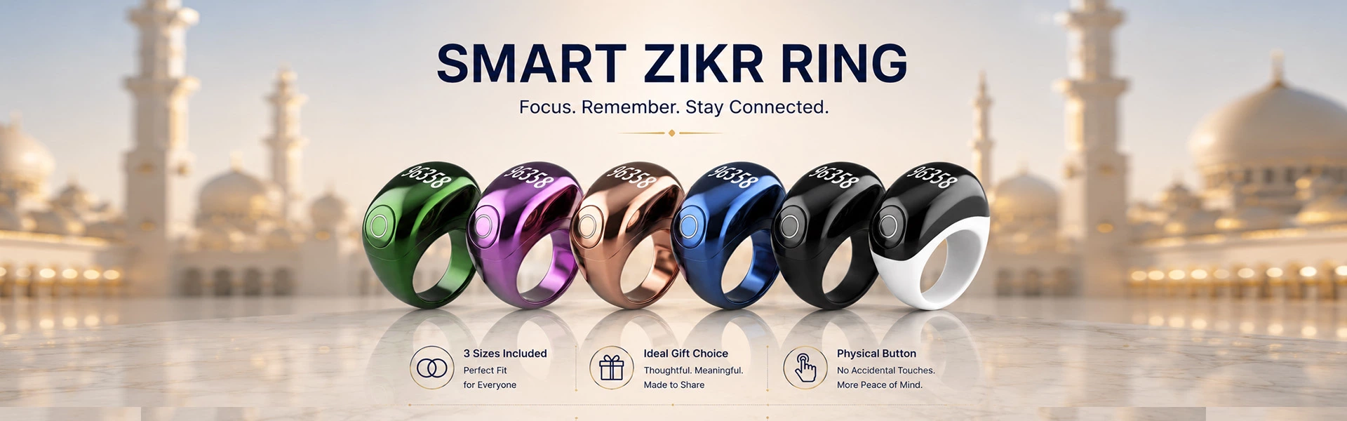 QB809 Smart Tasbeeh Ring