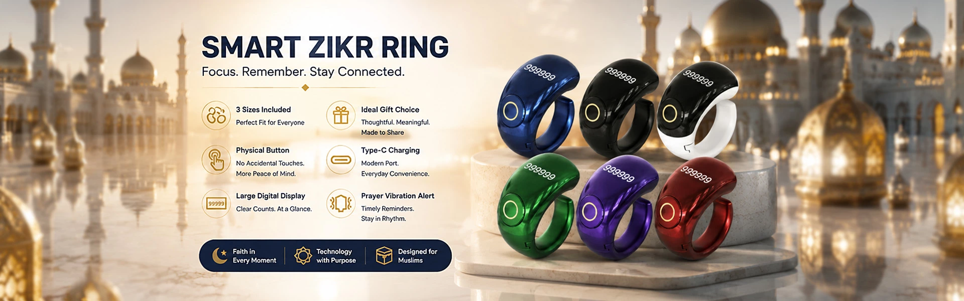 SQ976Lite Smart Tasbeeh Ring