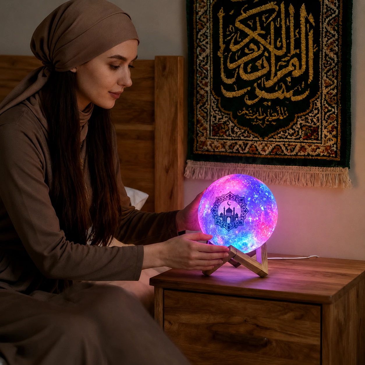 Galaxy Moon Lamp Quran Speaker QB512