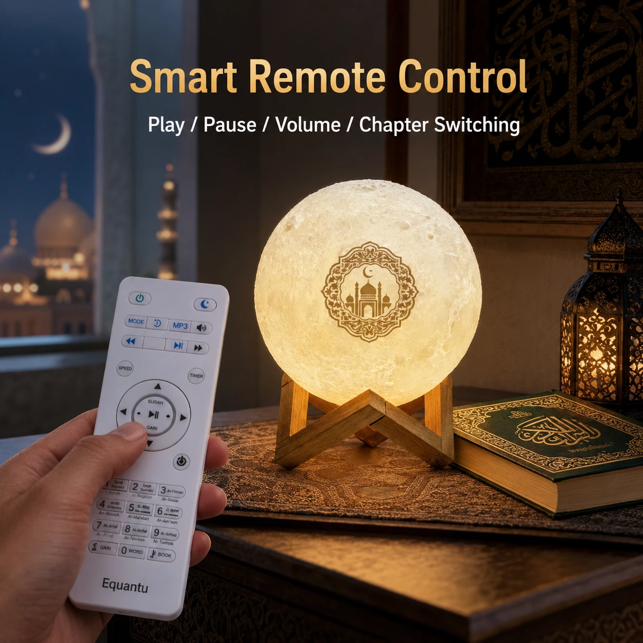 White Moon Lamp Quran Speaker SQ168