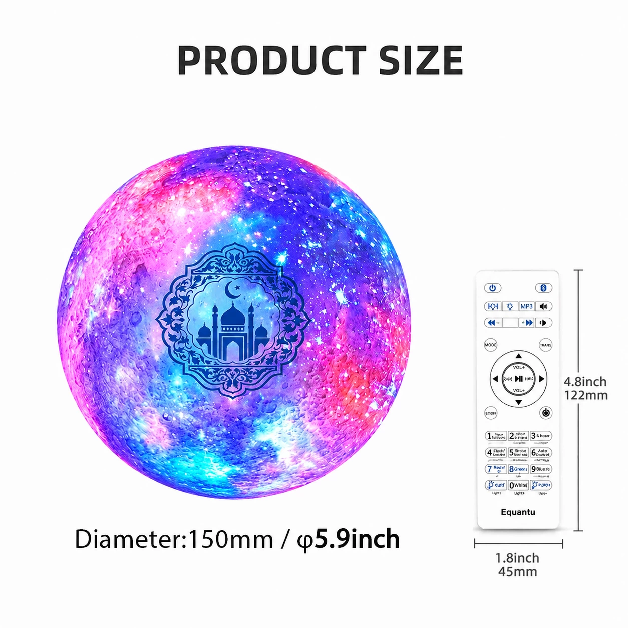 Galaxy Moon Lamp Quran Speaker QB512