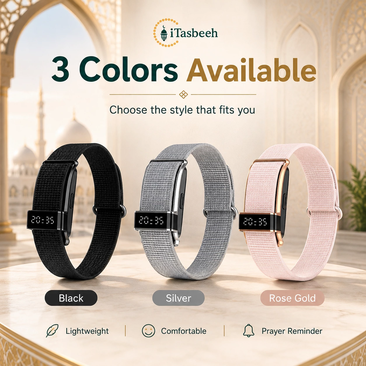 iTasbeeh Salam Wristband SQ968 Smart Prayer & Health Wristband