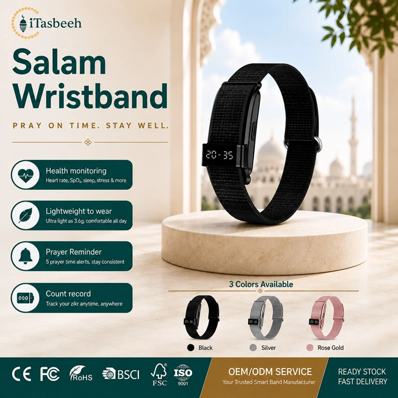 iTasbeeh Salam Wristband SQ968 Smart Prayer & Health Wristband