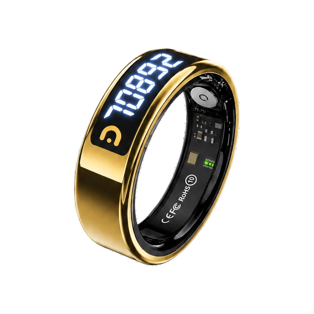 QB806 Pro smart zikr ring in black, silver and gold with charging case for OEM and private label